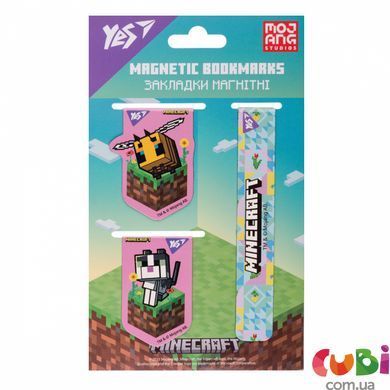Закладки магнитные Yes "Minecraft.Spring", 3 шт. (708343)