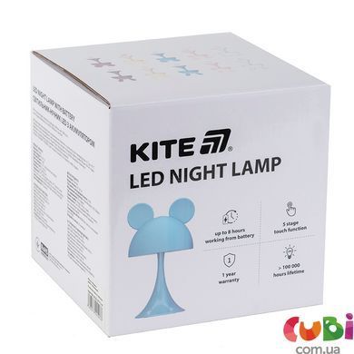Світильник-нічник LED з акумулятором Kite Simple Мишка K25-317-2-3, блакитний