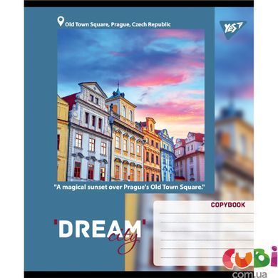 Тетрадь ученическая школьная, А5 96 клетка, Yes Dream City, 767707