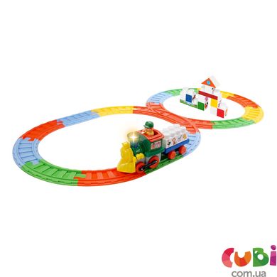 Игровой набор с конструктором и железной дорогой - ПАРОВОЗИК С ЖИВОТНЫМИ (61853)