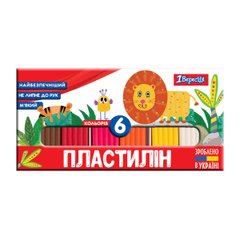 Пластилін 1Вересня "Zoo Land", 6 кол., 120г, Україна (540512)