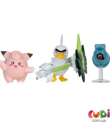 Набор игровых фигурок POKEMON W18 - КЛЕФЕЙРИ, БЕЛДУМ, СИРФЕТЧ'Д