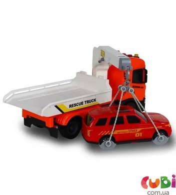 Игровой набор серии "Big Truck" &ndash; ЭВАКУАТОР SCANIA С МАШИНОЙ (свет, звук)
