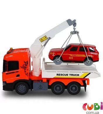 Игровой набор серии "Big Truck" &ndash; ЭВАКУАТОР SCANIA С МАШИНОЙ (свет, звук)