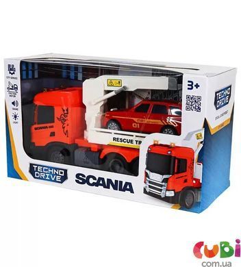 Игровой набор серии "Big Truck" &ndash; ЭВАКУАТОР SCANIA С МАШИНОЙ (свет, звук)