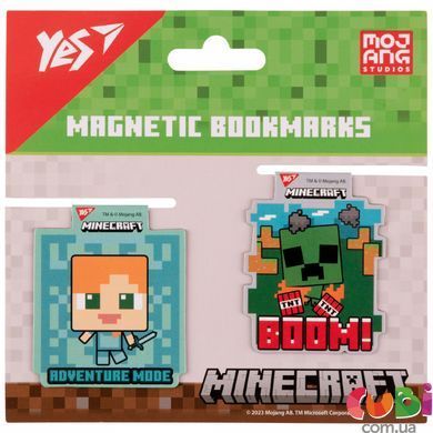 Закладки магнитные Yes "Minecraft friends", 2шт (708102)