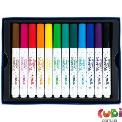 Фломастери Kite, набір 12шт, Kite Creative Superwashable Jumbo (K-1155)