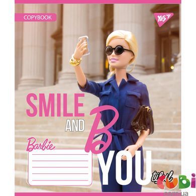 Зошит учнівський А5/12 коса лінія, Yes Barbie.