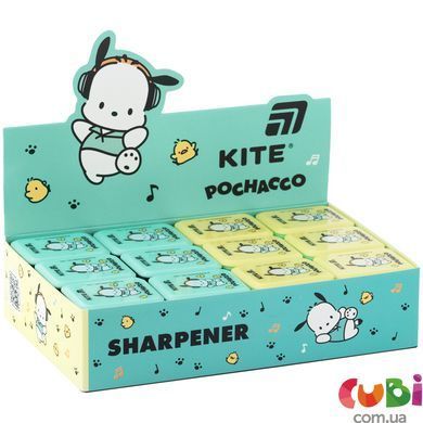 Точилка з контейнером прямокутна Kite Pochacco (PC26-116), салатовий; жовтий
