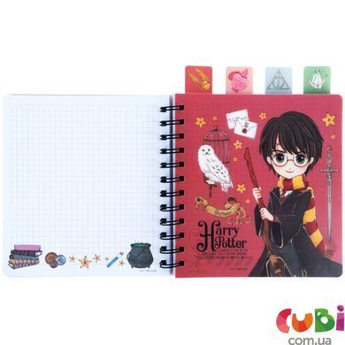 Блокнот з розділювачами на спіралі Harry Potter (HP26-278), 80 аркушів, клітинка, пластикова обкладинка
