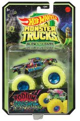 Базова машинка-позашляховик 1:64 Сяючі в темряві серії Monster Trucks Hot Wheels, в асортименті