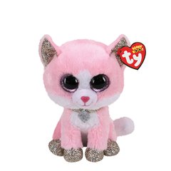 Детская игрушка мягконабивная TY Beanie Boo s 36366 Розовый котенок FIONA 15см