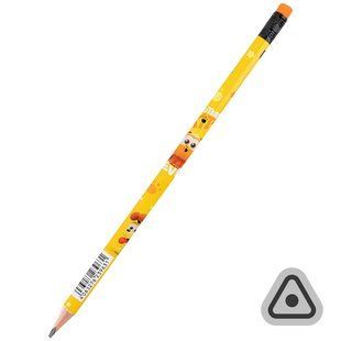 Карандаш графитный с резинкой Kite, , трехгранный Kite, GF (GF25-046)