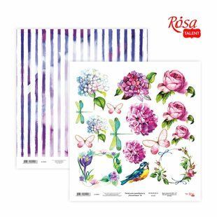 Папір для скрапбукінгу &bdquo;Floral Poem&ldquo; 19 двосторонній 30,48х30,48см 200г/м2 ROSA TALENT