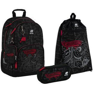 Школьный набор Kite Education Hot Wheels Skate SET_HW25-585M (рюкзак, пенал, сумка), комбинированый