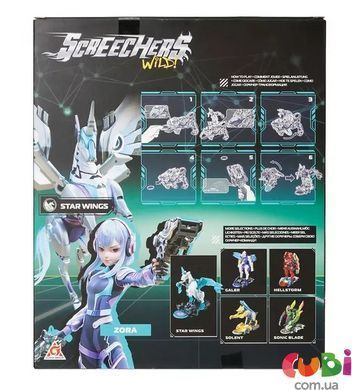 Ігровий набір SCREECHERS WILD! S5 L1 &ndash; СТАР ВІНГС (запускач-бластер, машинка-трансформер), комбінований