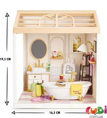 Конструктор-румбокс Mini House серії "Інтер'єр" &ndash; Ванна кімната (світло) (8009), комбінований