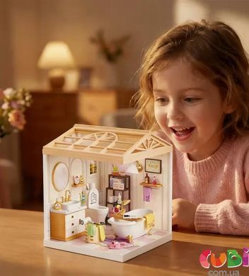 Конструктор-румбокс Mini House серії "Інтер'єр" &ndash; Ванна кімната (світло) (8009), комбінований