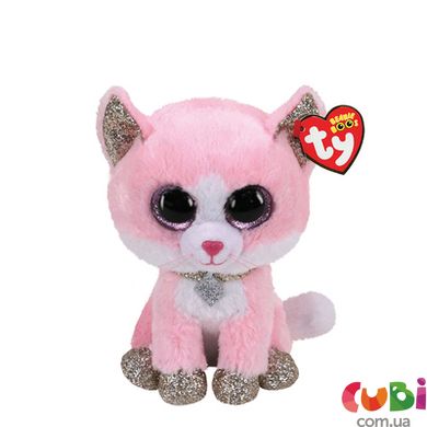 Детская игрушка мягконабивная TY Beanie Boo s 36366 Розовый котенок FIONA 15см