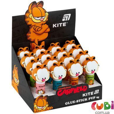 Клей-олівець PVP Kite Garfield (GF26-131), з фігурним ковпачком
