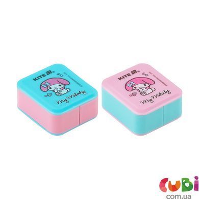 Точилка з контейнером прямокутна Kite My Melody (HK26-116), блакитний; рожевий