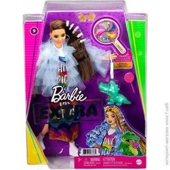 Лялька Barbie Екстра у довгій веселковій сукні (GYJ78)