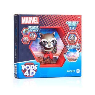 Колекційна фігурка WOW! PODS 4D серії Marvel - Ракета (10 см), комбінований