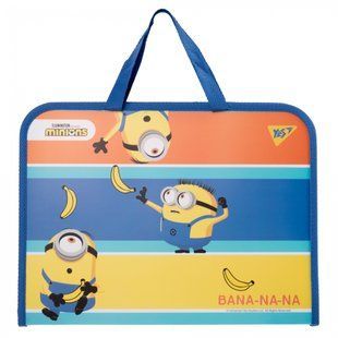 Папка-портфель YES FC на молнии с тканевыми ручками Minions, 492172