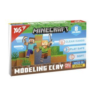 Пластилин Yes Minecraft 8 цветов 160 г