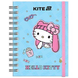 Блокнот на спирали Kite Hello Kitty HK25-229-1, формат A6, 80 листов в клетку