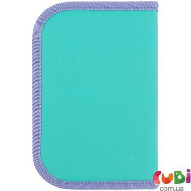 Пенал Kite 1 відділення, 2 відвороти, з наповненням 622H LO (LO26-622H), М'ятний