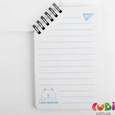 Блокнот YES 95х145 мм, 60 арк., подв. cпіраль "Line Friends" Ordinary days (151757)
