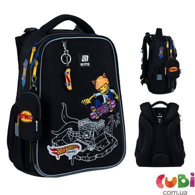 Рюкзак школьный каркасный Kite Education Hot Wheels Skate HW25-531M, комбинированый
