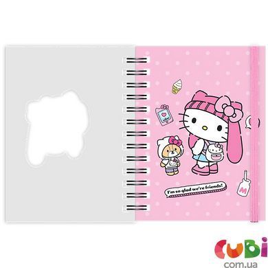 Блокнот на спіралі Kite Hello Kitty HK25-229-1, A6, 80 аркушів, клітинка