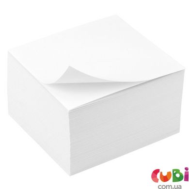 Папір для нотаток білий 90х90х50мм, проклеїний леїний