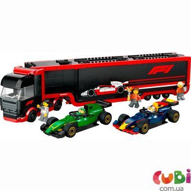 Конструктор Lego City Вантажівка F1 з автомобілями RB20 та AMR24 (60445), комбінований