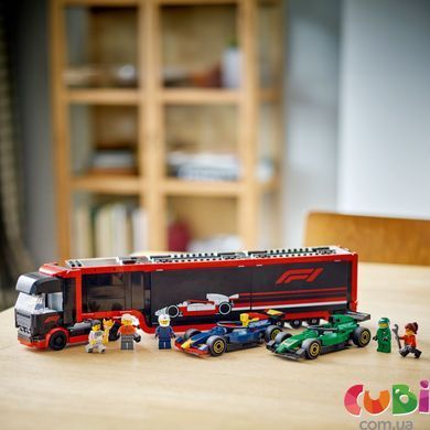 Конструктор Lego City Вантажівка F1 з автомобілями RB20 та AMR24 (60445), комбінований