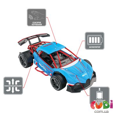 Автомобіль GESTURE SENSING з р/к та з сенсорним керуванням - DIZZY (блакитний, акум.3,7V, 1:16)