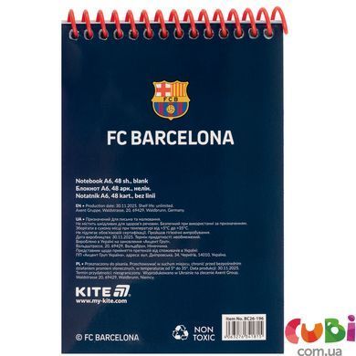 Блокнот Kite пластикова спіраль, 48 аркушів, А6 FC (BC26-196)