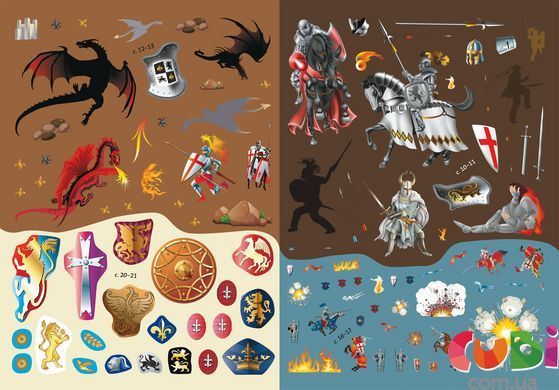 Книга Книжка с наклейками Рыцари