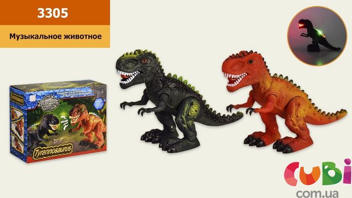 Інтерактивна тварина 3305 Динозавр, 2 кольори, батар звук, ходить, р-р іграшки - 30
