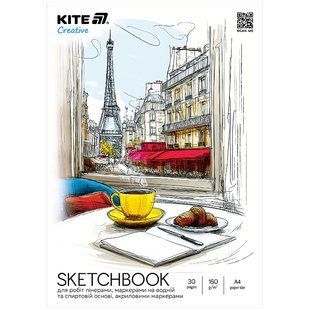 Скетчбук для робіт маркерами, A4, 30 арк., Kite Creative (k-1281)