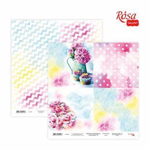 Папір для скрапбукінгу &bdquo;Floral Poem&ldquo; 18 двосторонній 30,48х30,48см 200г/м2 ROSA TALENT