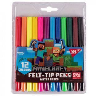 Фломастеры Yes 12 цветов "Minecraft" (650544)