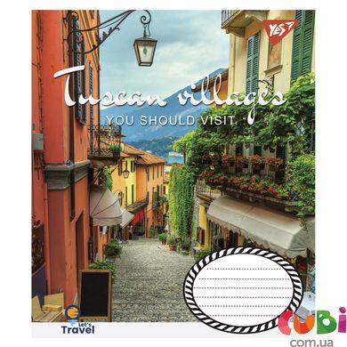 Зошит для записів А5/60 клітинка, YES Tuscan villages. (766066)
