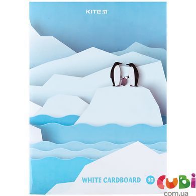 Картон белый Kite односторонний Kite А4 (10листов), папка, Kite (K24-1254)