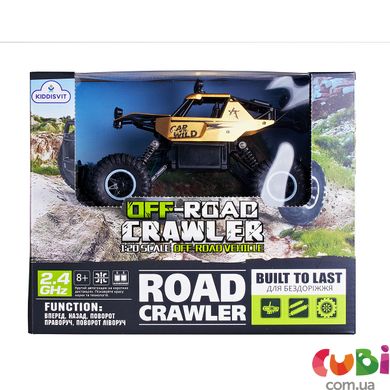 Автомобиль OFF-ROAD CRAWLER на р/у – CAR VS WILD (золотой, аккум. 3,6V, метал. корпус, 1:20)