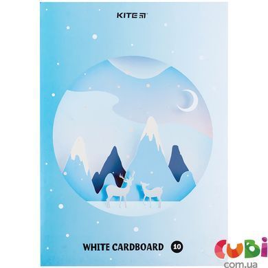 Картон белый Kite односторонний Kite А4 (10листов), папка, Kite (K24-1254)