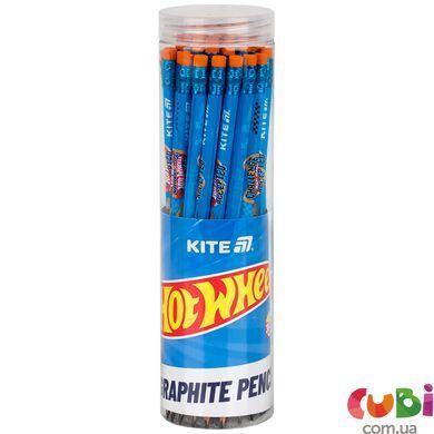 Графитный трёхгранный карандаш с резинкой Kite Hot Wheels (HW25-046)