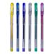Ручки гелевые YES "Glitter", набор 6шт. (411702)